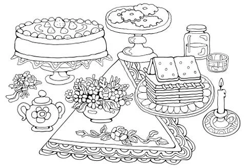 Home Cooking vector illustration. イラスト素材