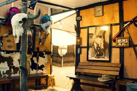 Home of the cowboy Stock Photos