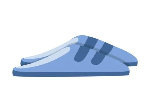 Home cozy open slippers Vector graphic Stock Illustration