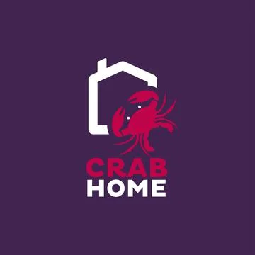 Home Crab Logo Stock Illustration