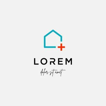 Home cross logo design vector isolated icon Stock Illustration