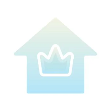 Home crown gradient logo design template icon Stock Illustration
