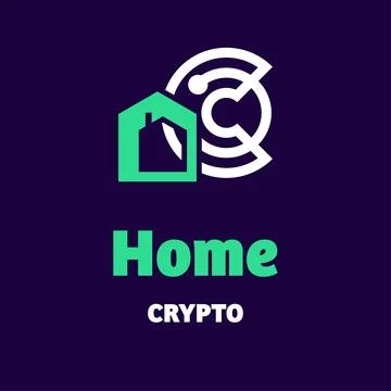 Home Crypto Logo Stock Illustration