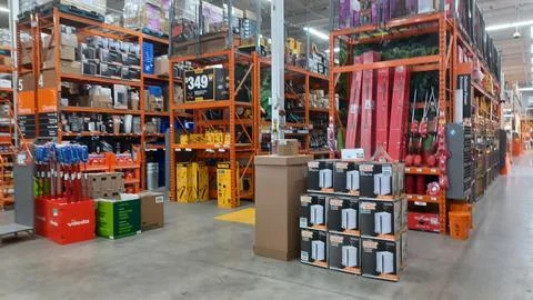 The Home Debot store inside Stock Photos