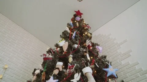 Home decor christmas tree Stock Footage 82475981