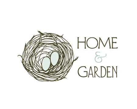 Home decor emblem Stock Illustration