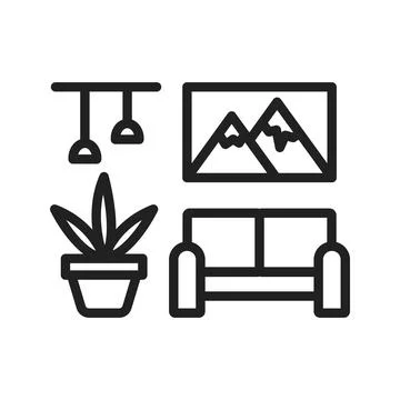 Home Decor icon vector image. Stock Illustration