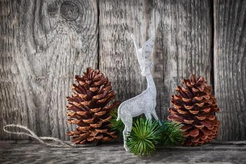 Home decor pine cones Stock Photos