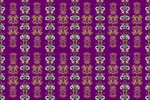 Home decor. Seamless pattern with fantasy flowers, natural wallpaper, floral dec Illustrazione stock