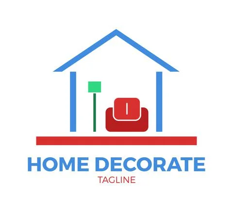 Home decorate vector logo template design イラスト素材