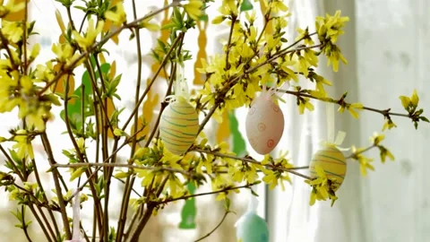 Home decoration for Easter. Stock Footage 234124487