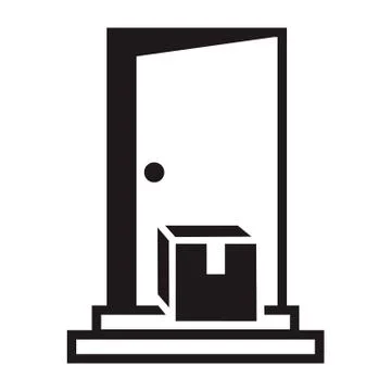 Home delivery box icon, simple style Illustrazione stock