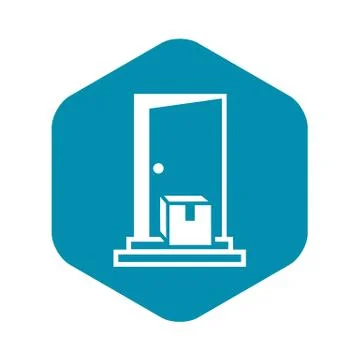 Home delivery box icon, simple style Stockillustratie