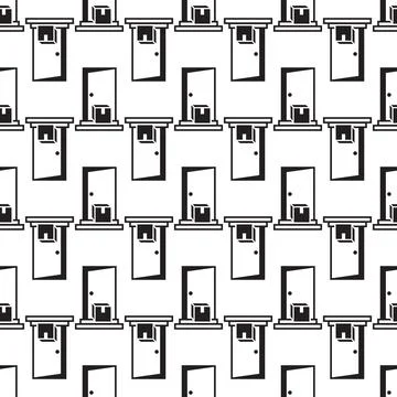 Home delivery box pattern seamless vector Illustrazione stock