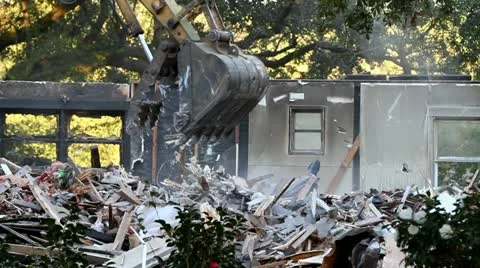 Home Demolished Stock Footage 12534617