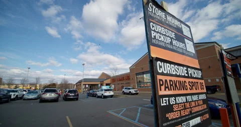 Home Depot CURBSIDE PICKUP Stock Video Pond5