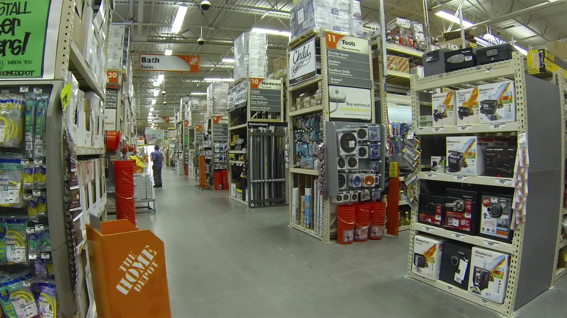 Home Depot hardware store isles products... | Stock Video | Pond5