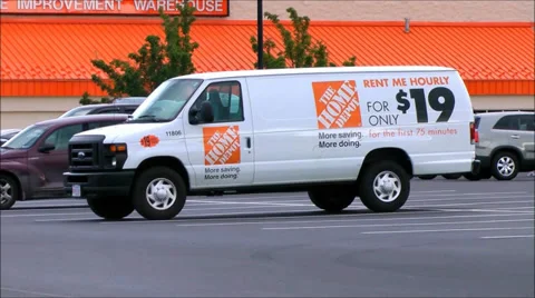 Home Depot rentable van Stock Video Pond5