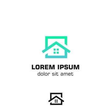 Home design, construction. Vector logo template Stock Illustration
