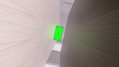 Home design, green screen alpha channel board, banner on wooden platform.  Stock Footage 114510522