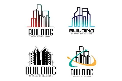Home Design Logo, Building Logo, Property And Construction Company Icon Stock Illustration