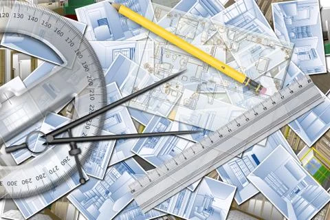 Home design planning Illustrazione stock