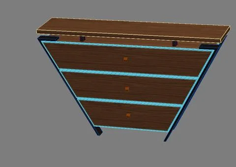 Home desk vray 3D Model