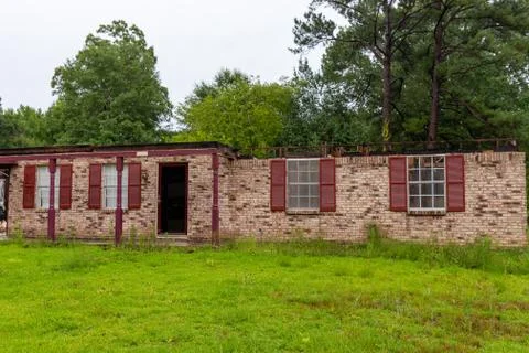 Home destroyed by fire Stock Photos