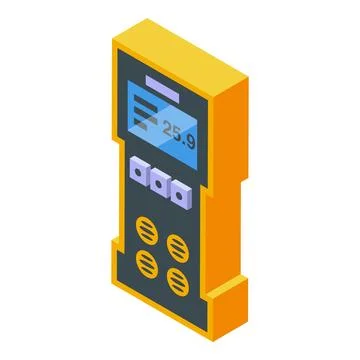 Home device icon isometric vector. Gas detector Stock Illustration