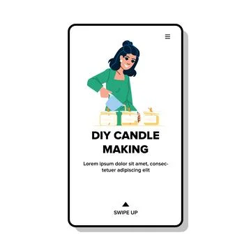 Home diy candle making vector Stock Illustration