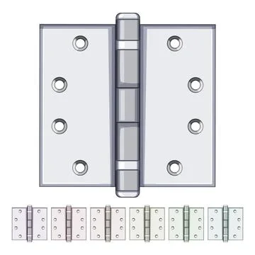 Home door hinge cartoon vector graphic Stock Illustration
