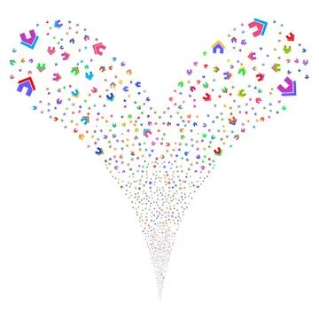 Home Double Fireworks Stream Stock Illustration