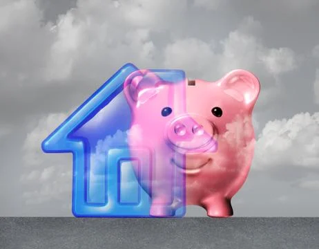 Home Down Payment 库存插图