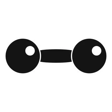 Home dumbbell icon, simple style Stock Illustration