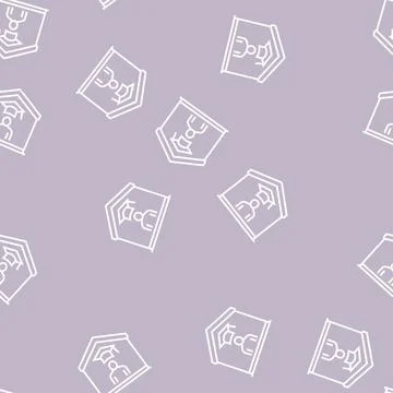 Home education line seamless pattern 스톡 일러스트