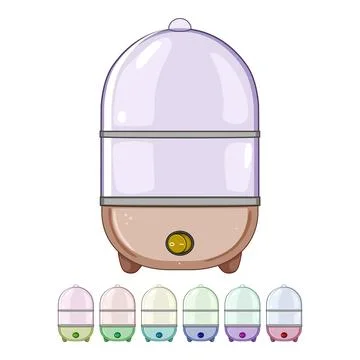 Home egg cooker cartoon vector graphic イラスト素材