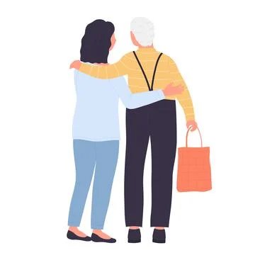 Home elderly care services Illustration