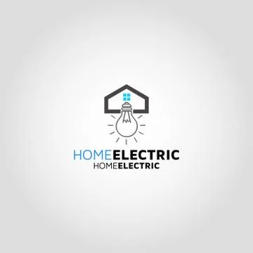 Home Electric Vector logo design template Stock Illustration