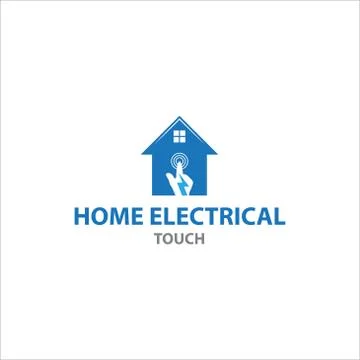 HOME electrical touch logo concept Stock Illustration