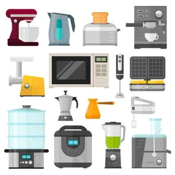 Home electronics appliances elements infographics template concept vector Illustrazione stock