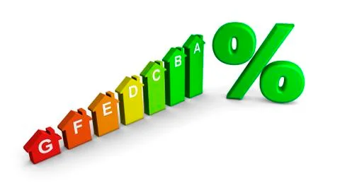 Home energy class label graph Stock Illustration