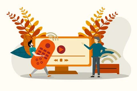 Home entertainment concept Stock Illustration