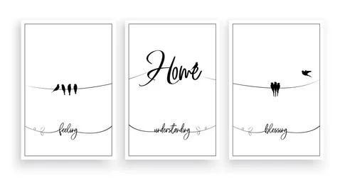 Home feeling is understanding, blessing, vector. Wording design, lettering Stock Illustration