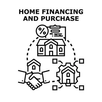 Home financing and purchase process vector illustration Stock Illustration