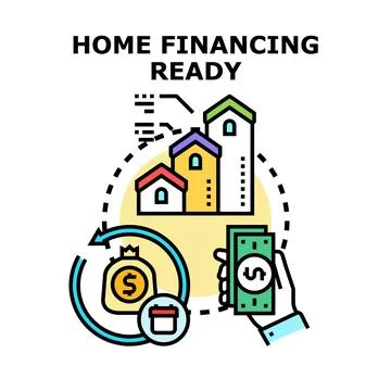 Home financing solution for buying a house Illustrazione stock