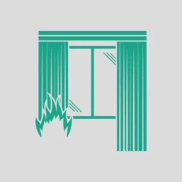 Home fire icon Stock Illustration