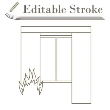 Home Fire Icon Stockillustratie