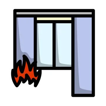 Home Fire Icon Stock Illustration
