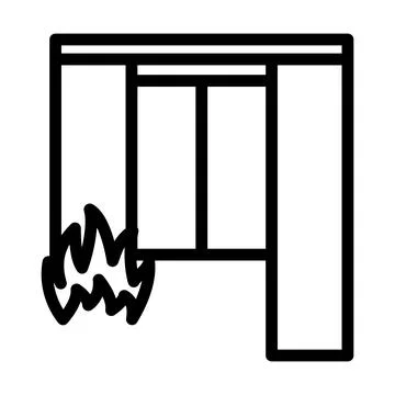 Home Fire Icon Stock Illustration