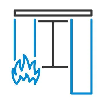 Home Fire Icon Stock Illustration